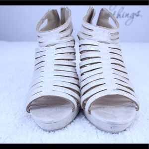 🌹Gold Open Toed Heels